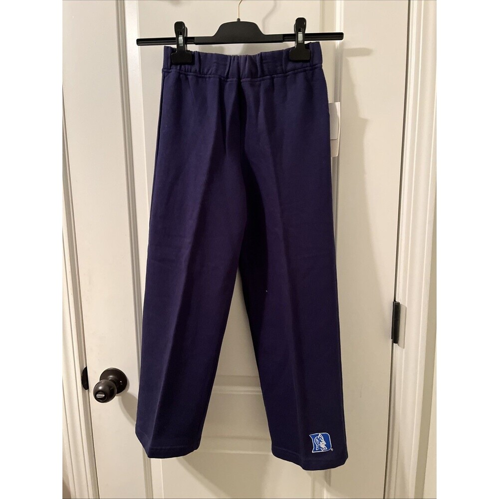 Duke Blue Devils Girls Open Leg Jogging Pants Sweatpants Size 7/8 M Blue